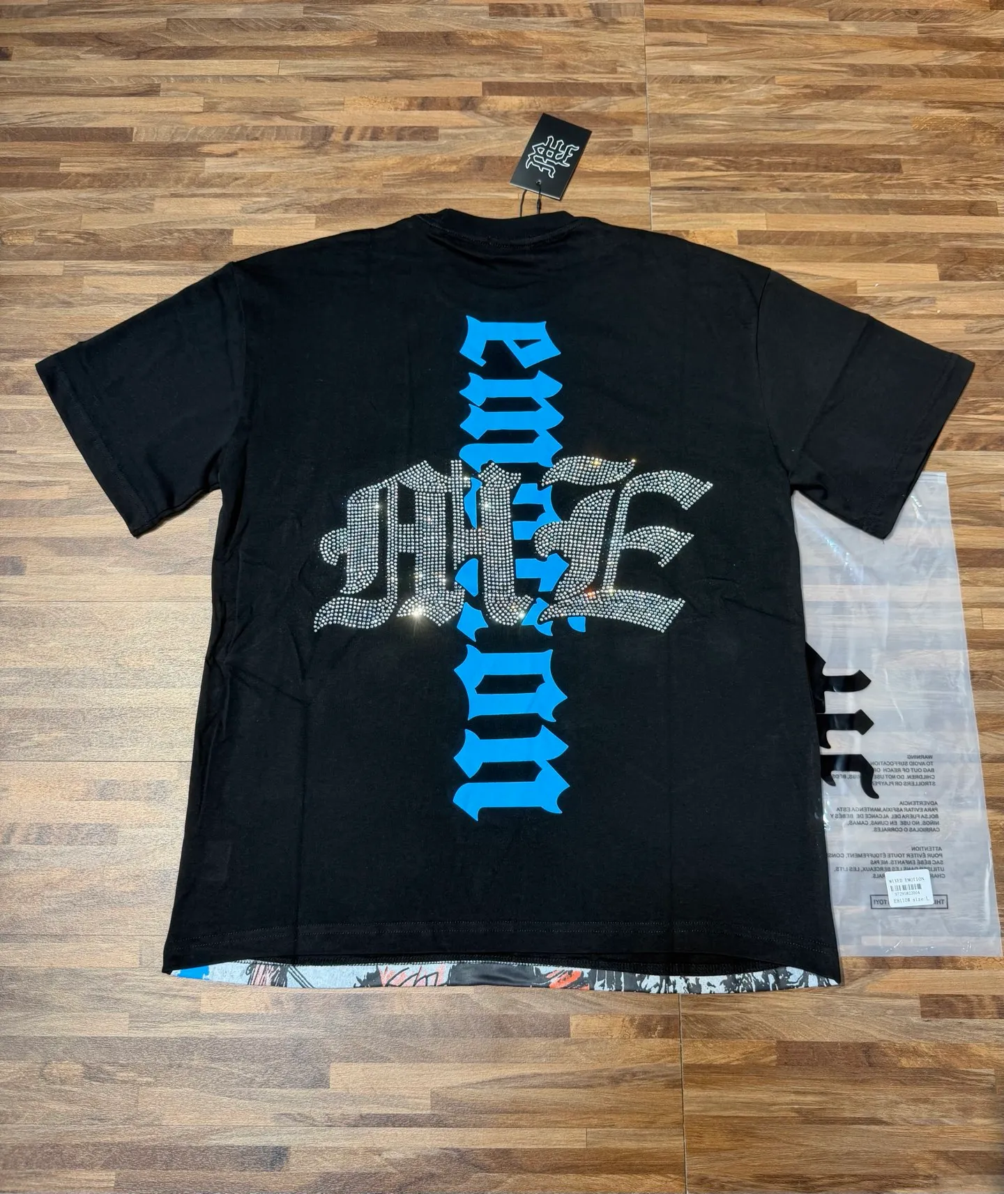 E 8110# White Active Black I MIXED EMOTION In Stock real shot American trendy brand loose casual T-shirt Fabric (fabric): 32 counts combed double yarn pure cotton Sizes (size): S-M L